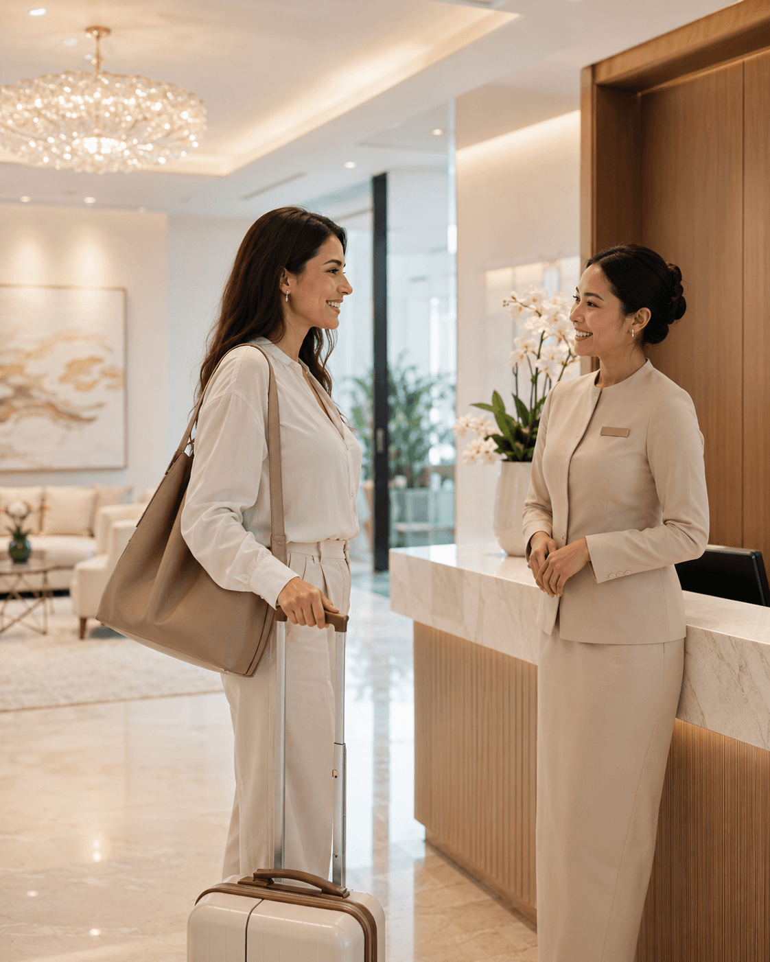 Patient arrival and welcome at the clinic.